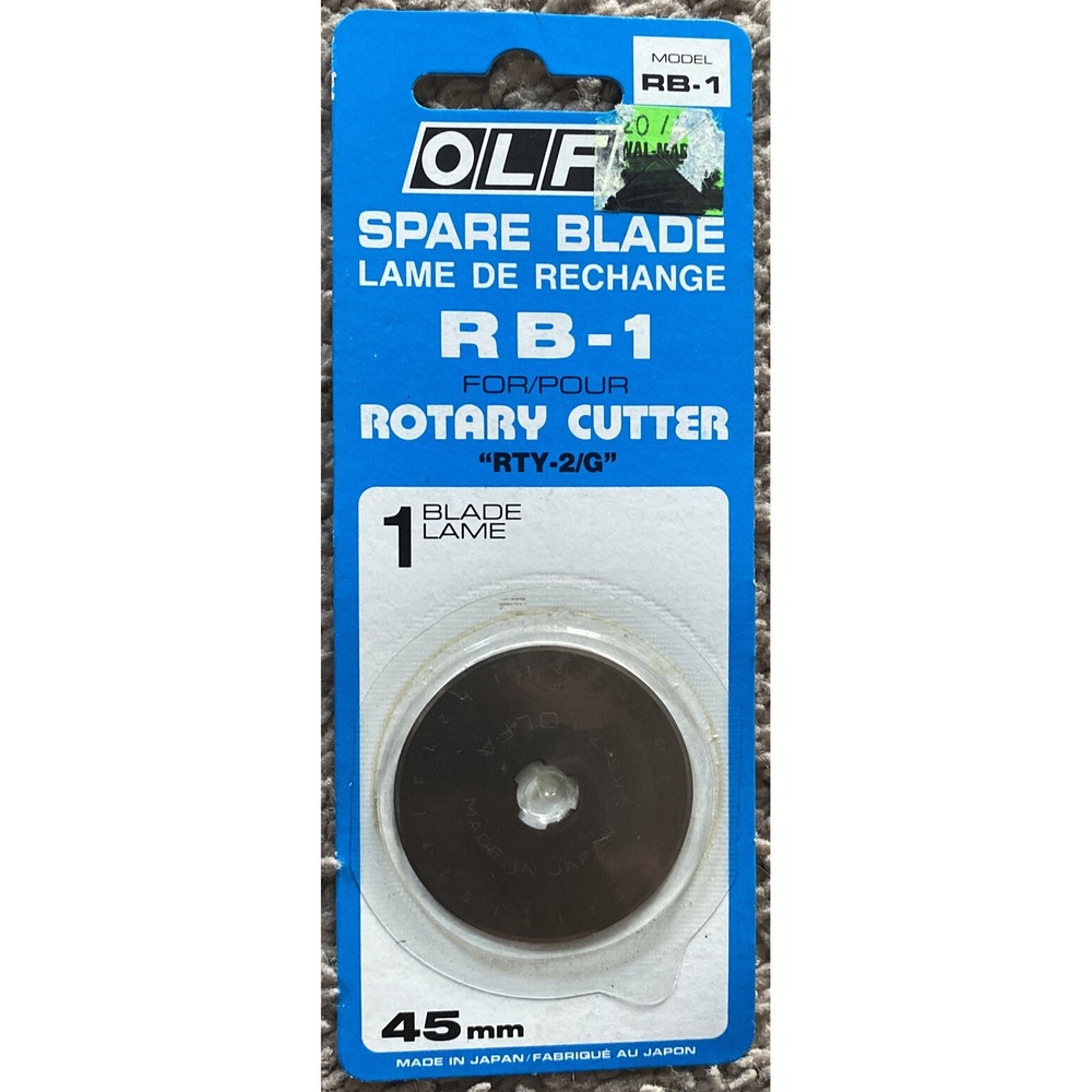 Olfa Rotary Cutter Spare Blade RB-1  "RTY-2/G"  45mm New in sealed Pkg Japan